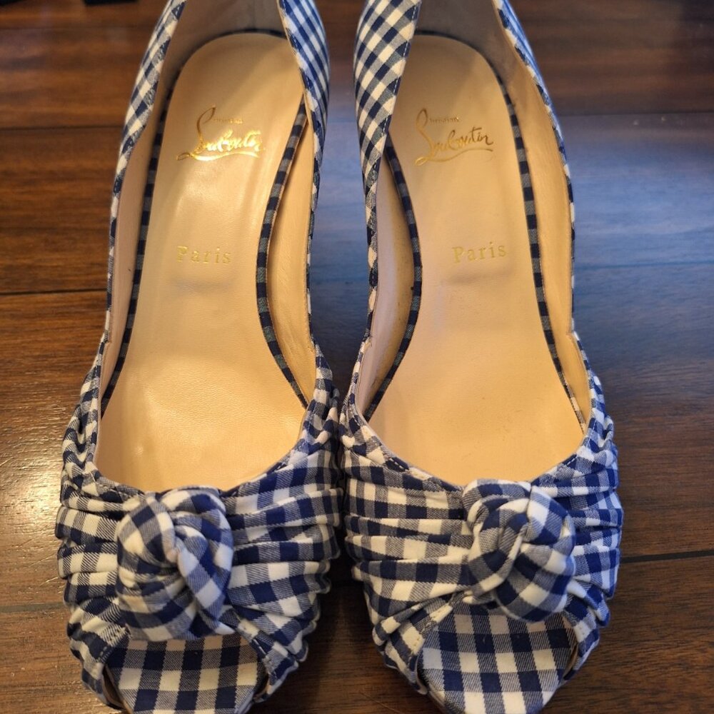 Christian Louboutin Checkeredd heels (authentic)